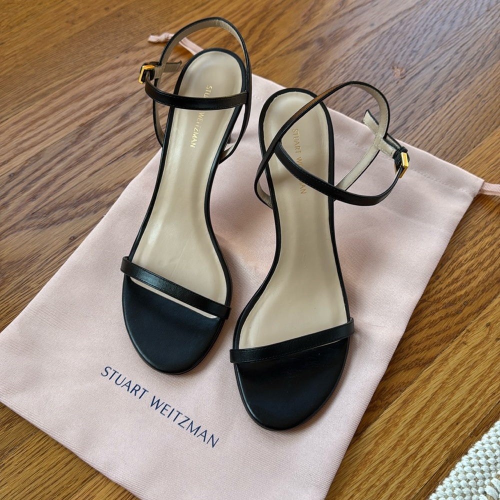 Stuart Weitzman Kassidy Calf Leather Sandals/Heels